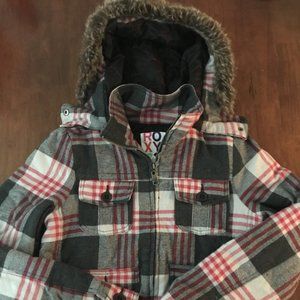 Roxy plaid jacket Size small